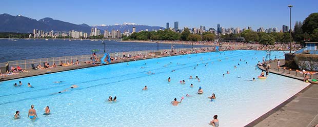 Kitsilano pool Vancouver - öppningshelg i maj